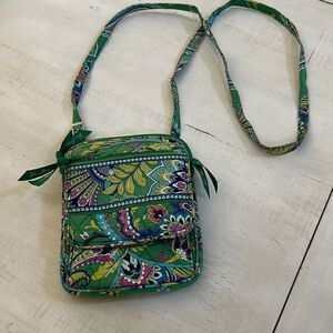 VERA BRADLEY Green Paisley Crossbody Bag